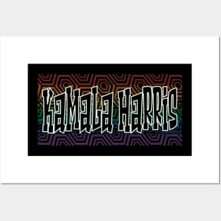 LGBTQ PATTERN USA KAMALA HARRIS Posters and Art